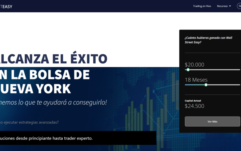 Diseño web y sistema educativo para academia de trading Wall Street Easy