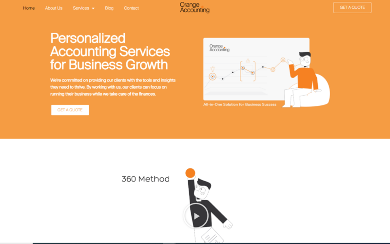 Diseño web de Orange Accounting – Servicios contables personalizados para negocios en EE.UU.