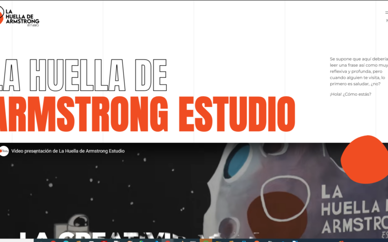 Diseño web para estudio audiovisual y creativo La Huella de Armstrong en Alicante