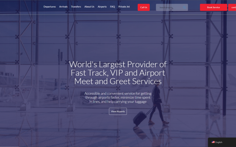 Diseño web para empresa de servicios VIP y Fast Track en aeropuertos – Royal Airport Concierge